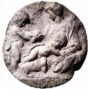 Michelangelo Buonarroti Madonna and Child with the Infant Baptist painting